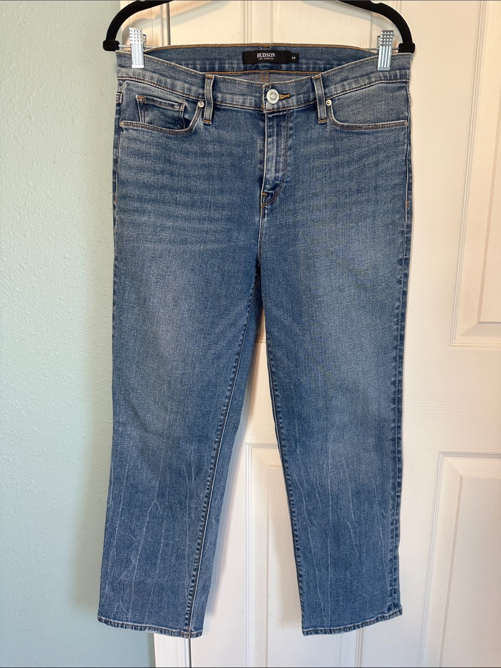 Hudson Jeans Women's Medium Blue NICO Straight-Leg Denim size 29